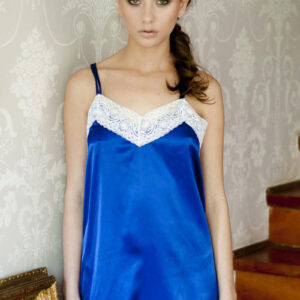 Camisa de dormir azul novia